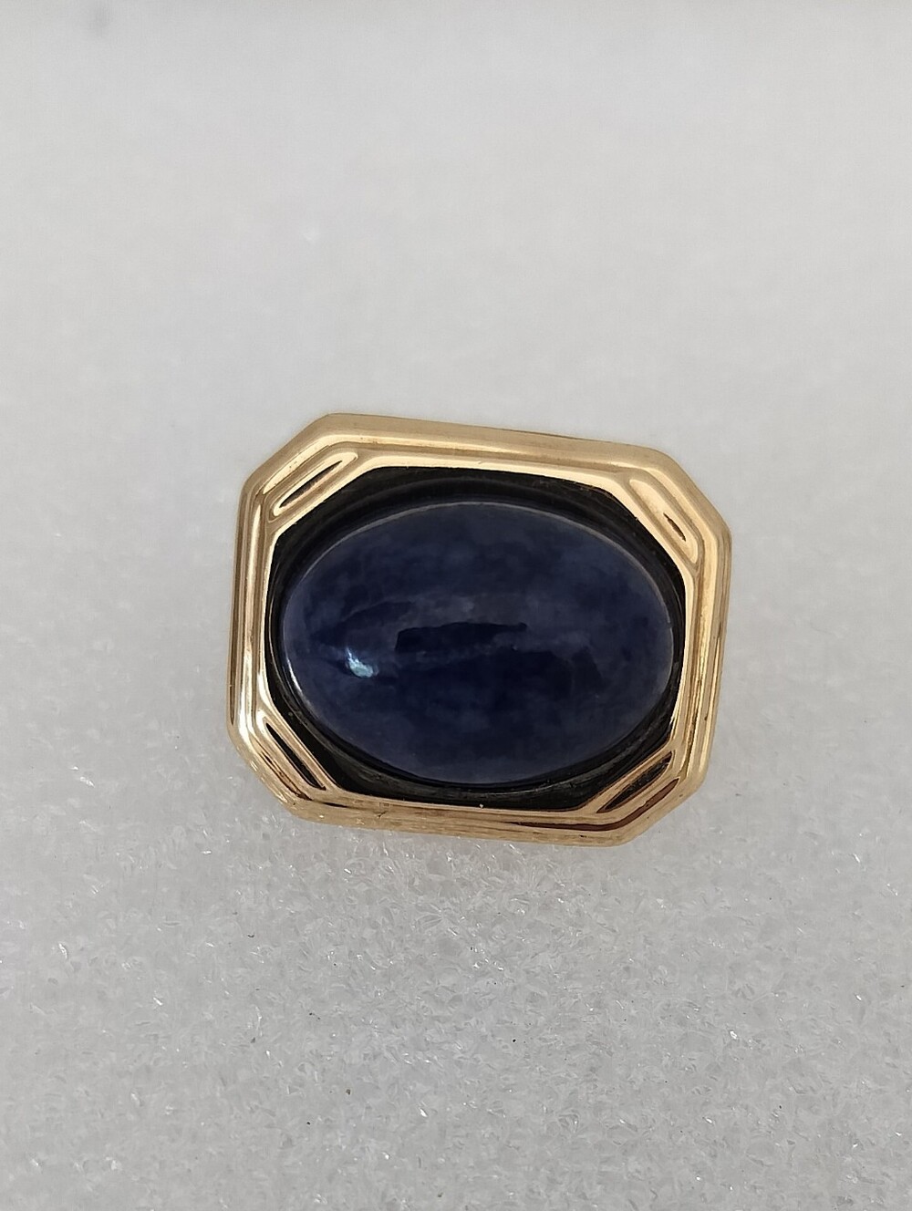 Vintage 14 Gold-Tone Blue Stone Women's Earrings (Single)